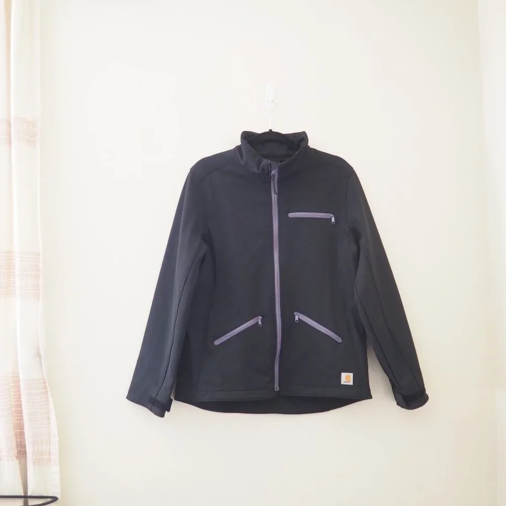 * Carhartt Black Cowley Soft Shell Full Zip Jacket sz M 8 / 10 - Picture 3 of 8